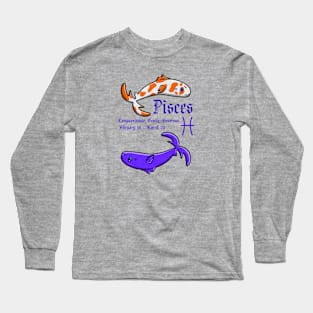 Pisces Zodiac Sign Dates & Traits Long Sleeve T-Shirt